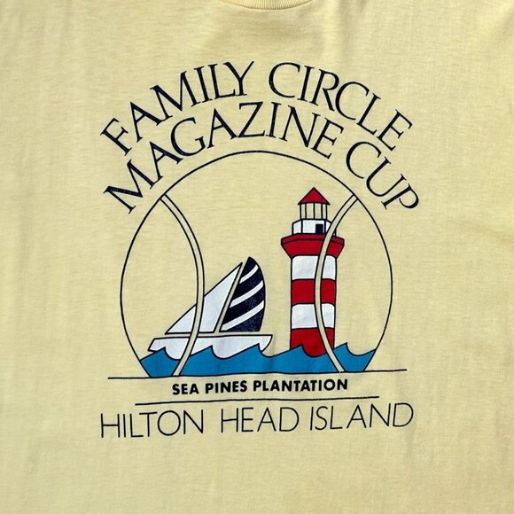 80s vintage Family Circle Magazine Cup Hilton Head sail t-shirt single stitch. - Picture 4 of 7